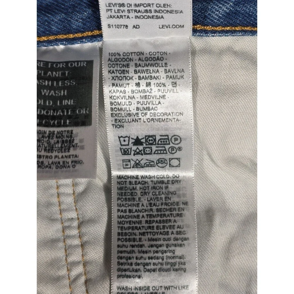 Levi's 501 Original Fit Men's Straight Leg Button Fly Denim Jeans 36x32 Cotton